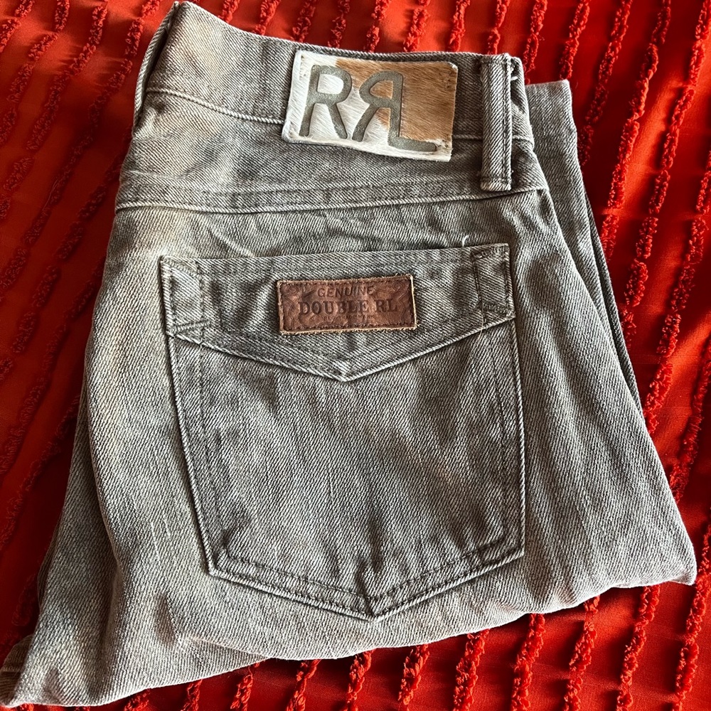 RRL mens Brown slim straight jeans